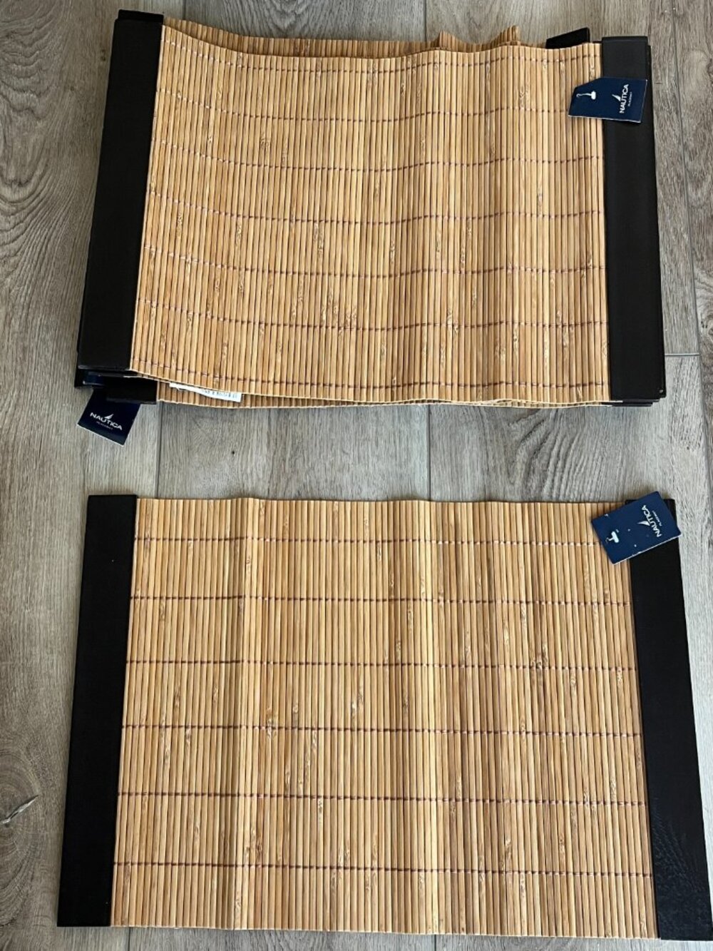 Nautica Matchstick bamboo wood placemat set of 4 Nwt